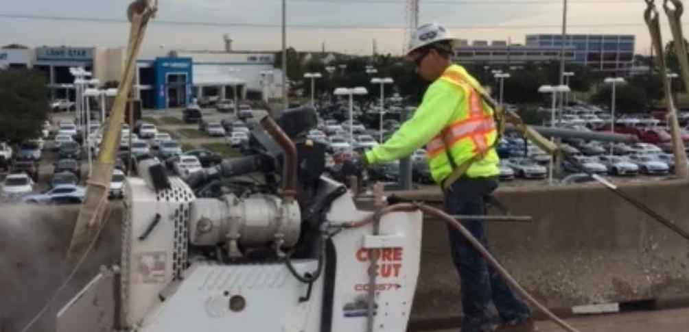 Slab saw trenching — mechanical and electrical pathways (Photo 19)